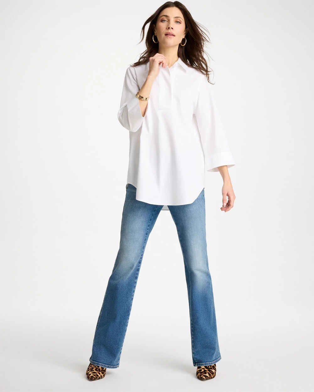 Chico's Featured - No Iron™ Stretch Popover Tunic Optic White