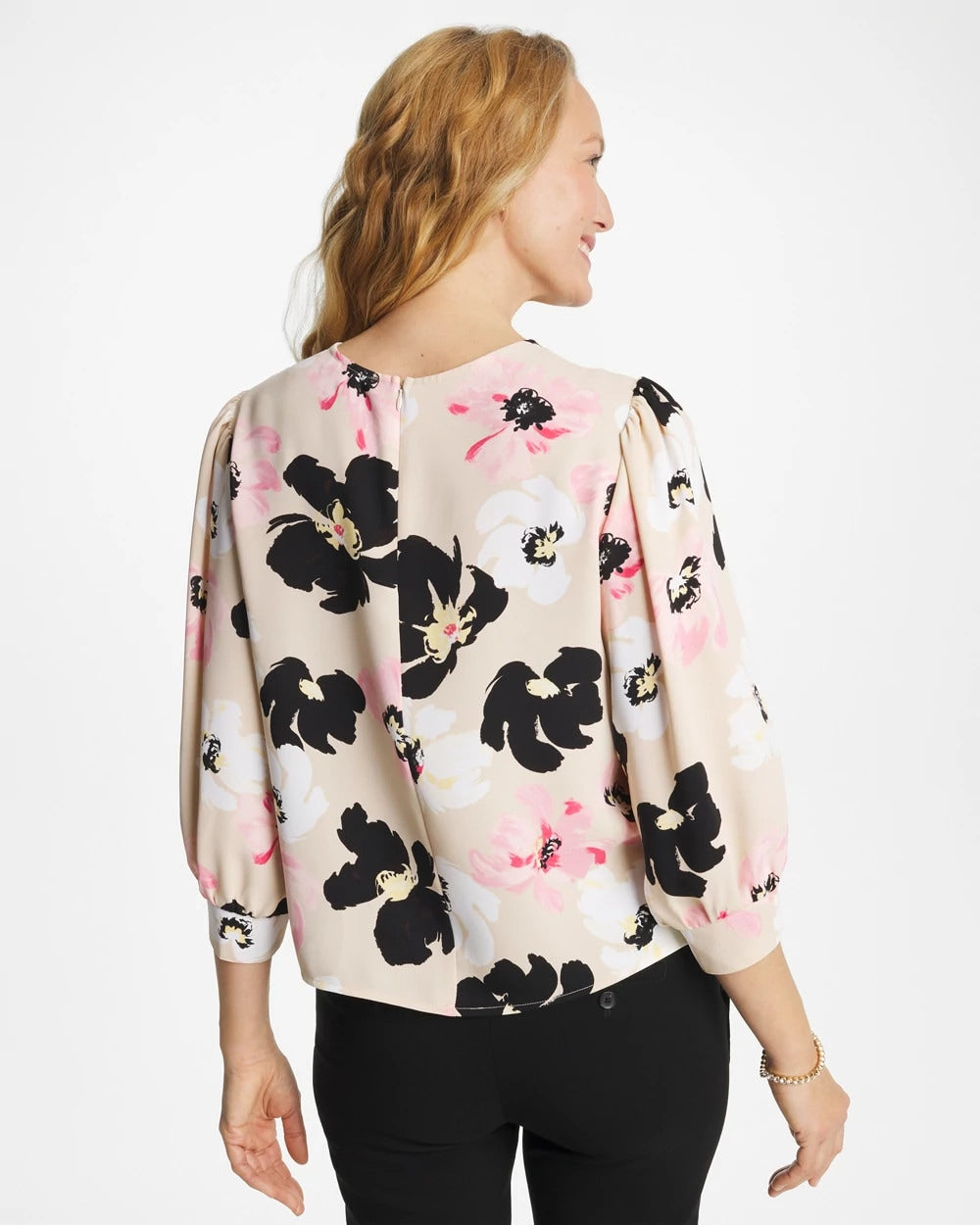 Chico's New - Satin Blossom Burst Top Sweet Blossom