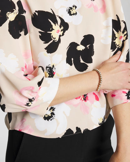 Chico's New - Satin Blossom Burst Top Sweet Blossom