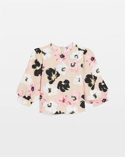 Chico's New - Satin Blossom Burst Top Sweet Blossom