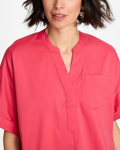 Chico's Popular - Poplin Popover Dolman Top Hot Honeysuckle