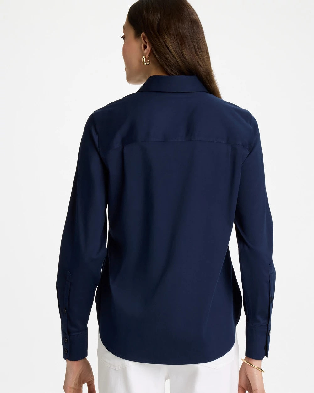 Chico's Essential - No Iron™ Stretch Shirt Classic Navy