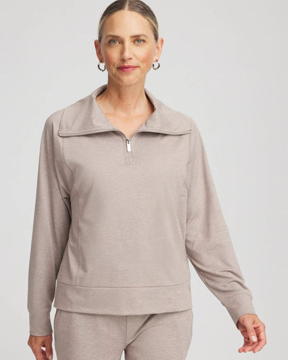 Chico's Premium - Zenergy® Cloud Half-Zip Pullover Top Rocky Mountain