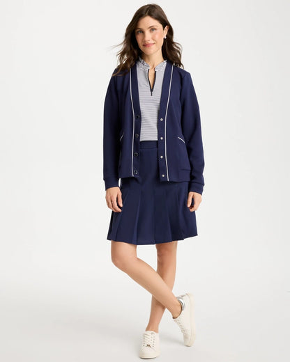 Chico's Trending - Zenergy® Soft Pique Button-Down Cardigan Passport Blue
