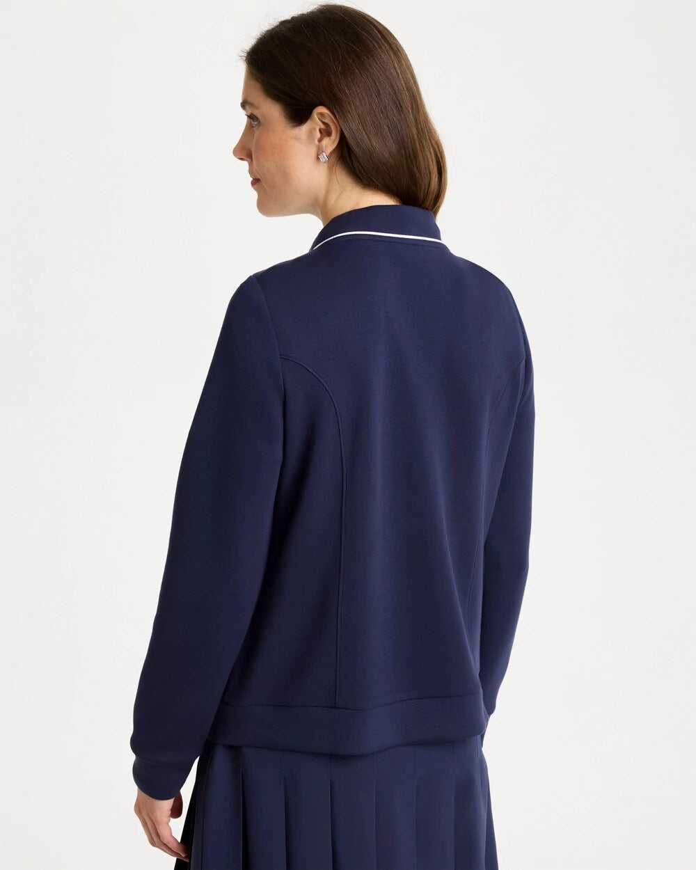 Chico's Trending - Zenergy® Soft Pique Button-Down Cardigan Passport Blue