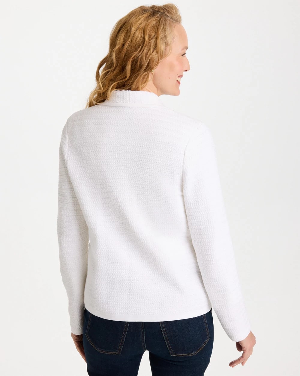 Chico's Trusted - Textured Stitch Detail Cardigan Alabaster