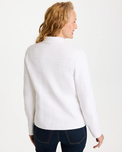 Chico's Trusted - Textured Stitch Detail Cardigan Alabaster