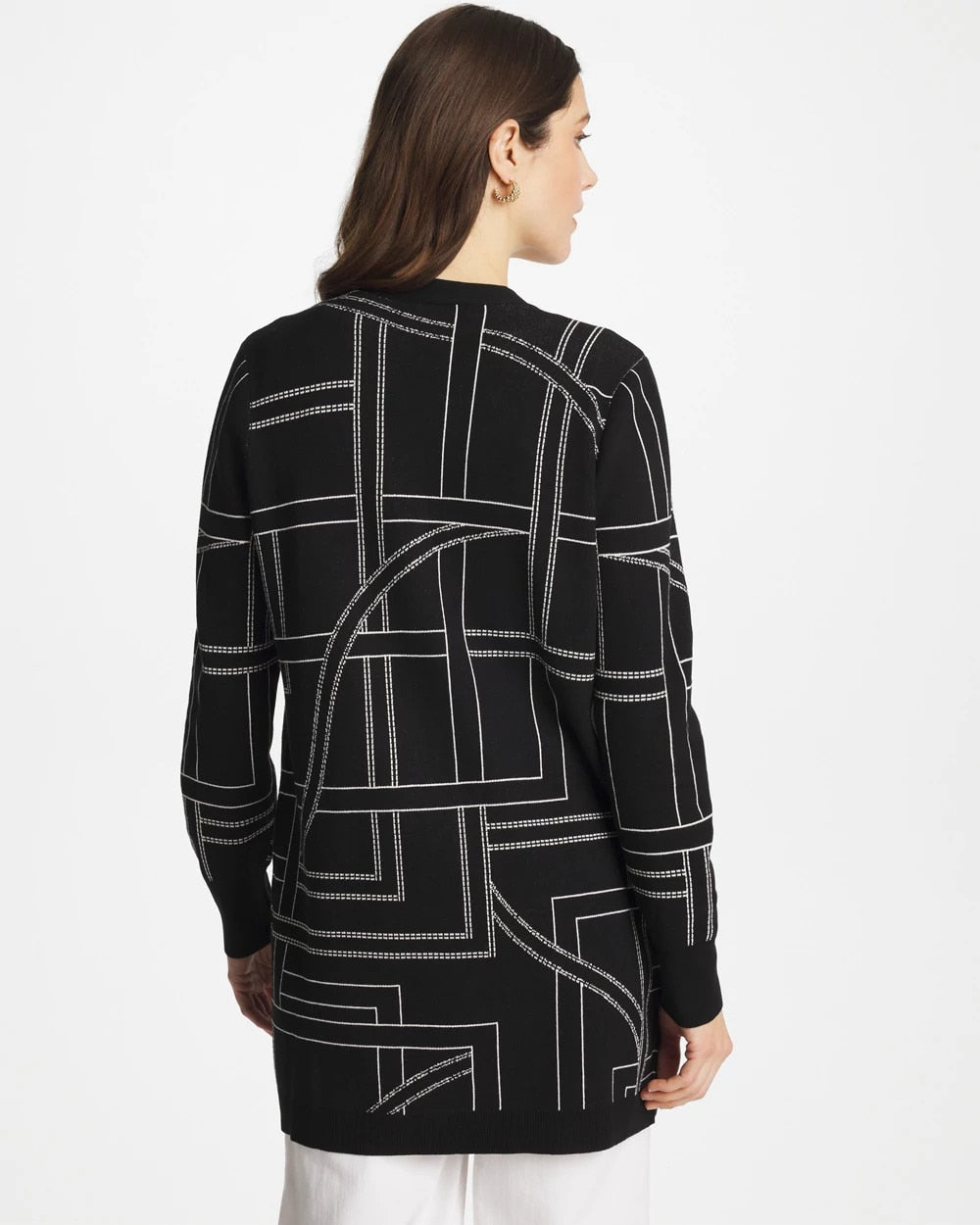 Chico's Customer Favorite - Ella Graphic Cardigan Black