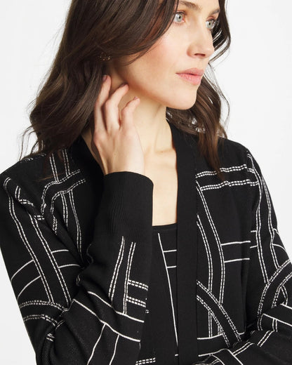 Chico's Customer Favorite - Ella Graphic Cardigan Black
