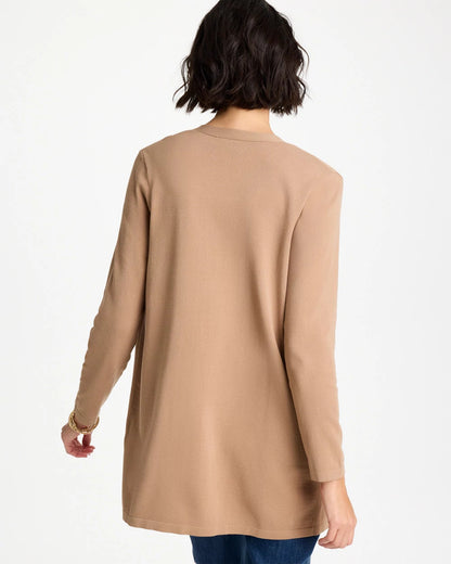 Chico's Customer Favorite - Floral Embroidered Cardigan Cattail Brown