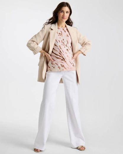 Chico's Deals - Ella Crewneck Metallic Pullover Sweater Sweet Blossom