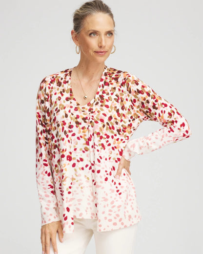 Chico's Everyday - Ombré Printed V-Neck Cardigan Multi