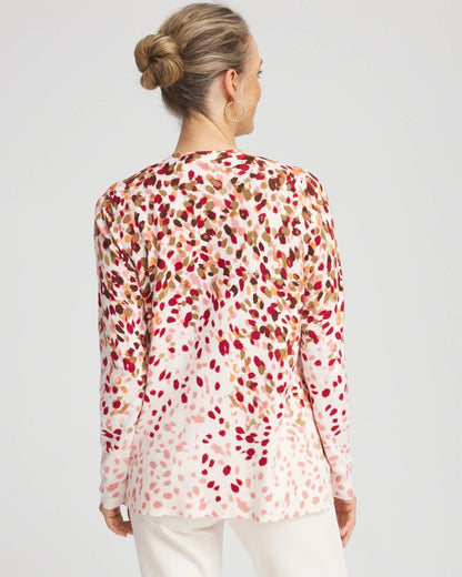 Chico's Everyday - Ombré Printed V-Neck Cardigan Multi