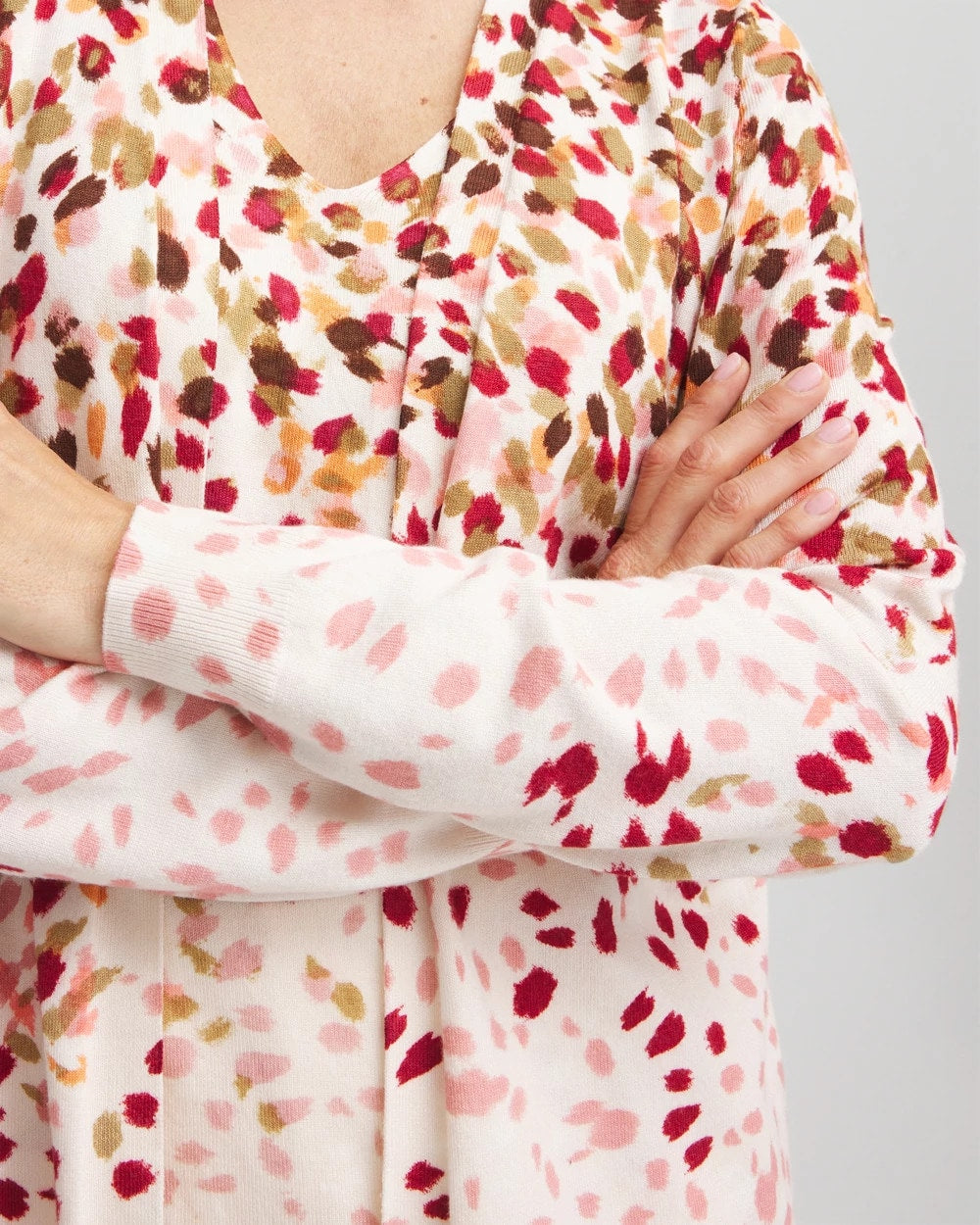 Chico's Everyday - Ombré Printed V-Neck Cardigan Multi