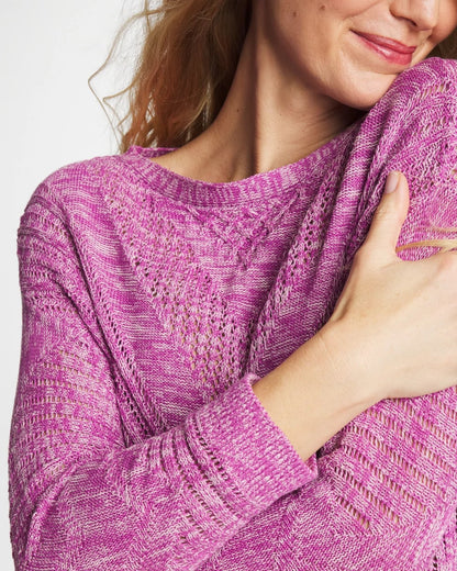 Chico's Essential - Relaxed Dolman Pullover Sweater Violet Shadow