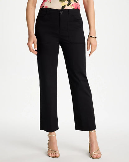 Chico's Classic - High Hem Straight Crop Pants Black