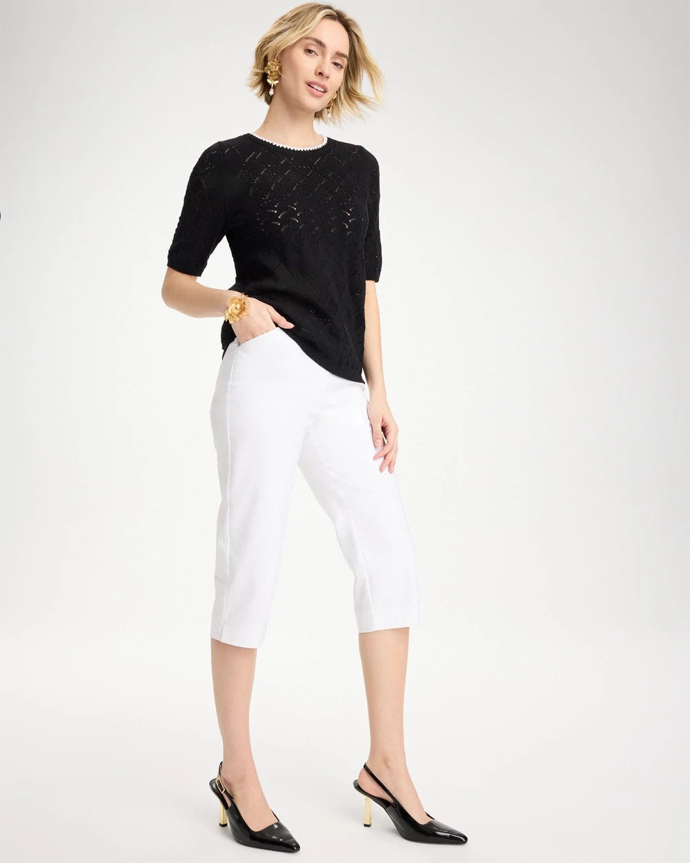 Chico's Premium - Emme Slim Capri Pants Alabaster