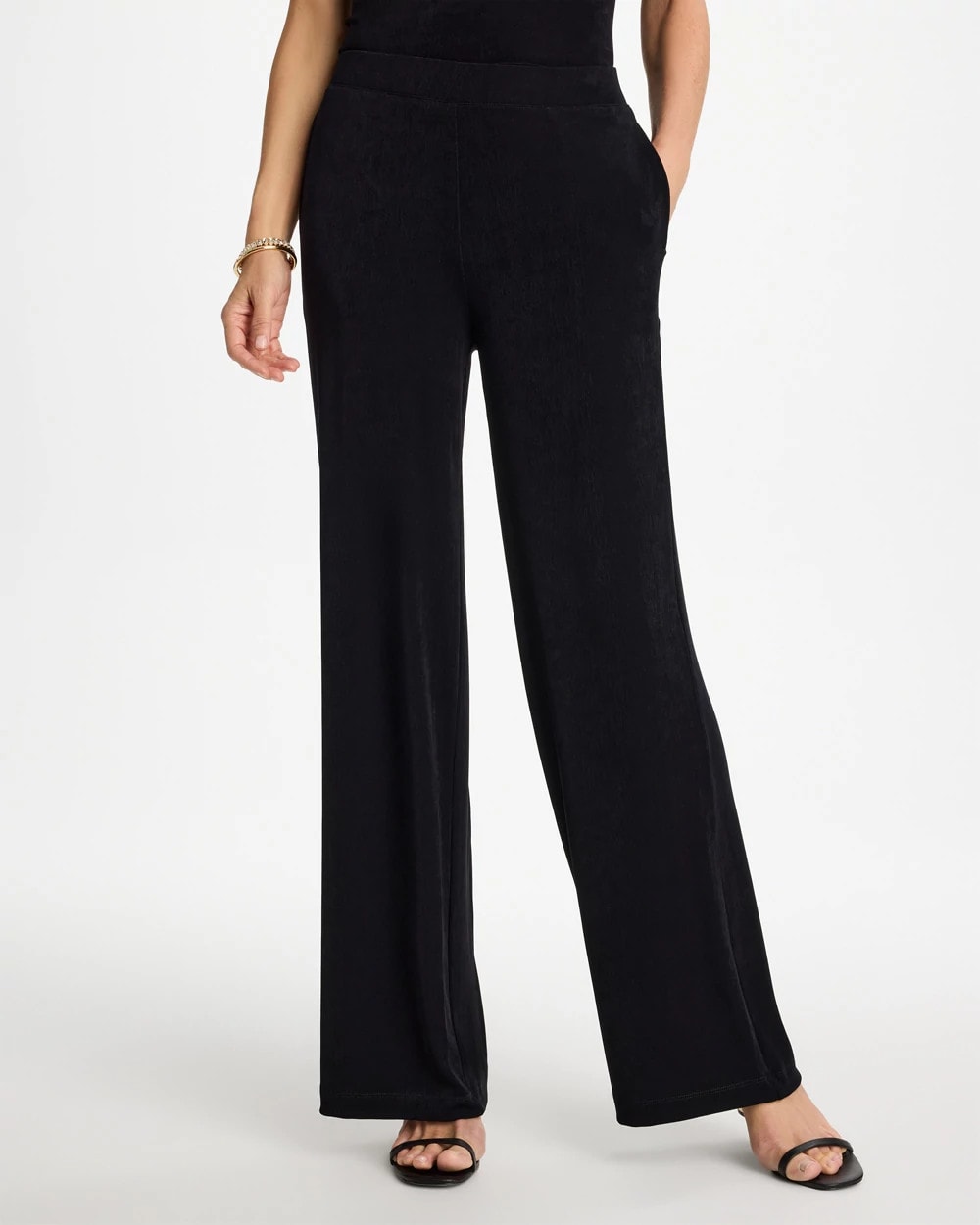 Chico's Best Seller - Petite Travelers™ Wide-Leg Pocket Pants Travelers Black