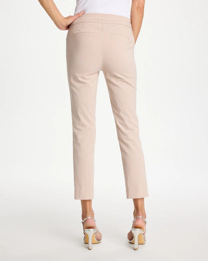 Chico's Top Pick - Brigitte™ Slim Twill Stripe Neutral Crop Neutral
