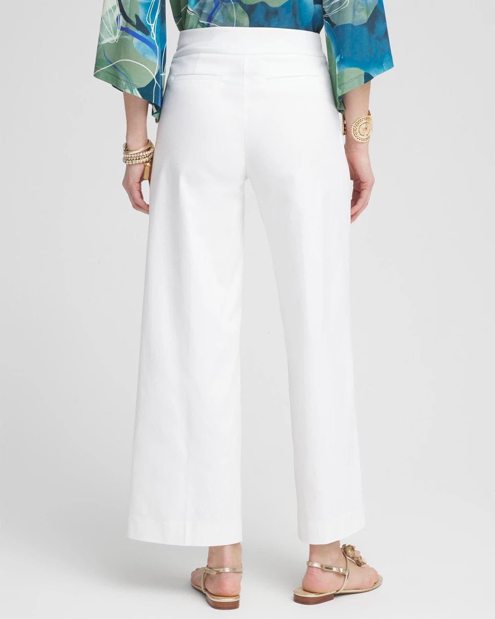 Chico's Best Seller - Petite Brigitte Wide Leg Cropped Pants Alabaster