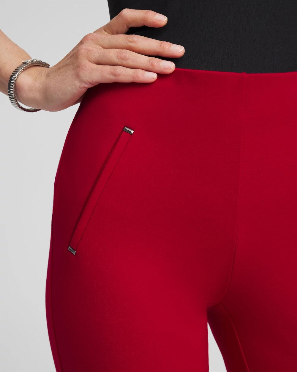 Chico's Everyday - Juliet Slim Trim Detail Pants Carmine Red