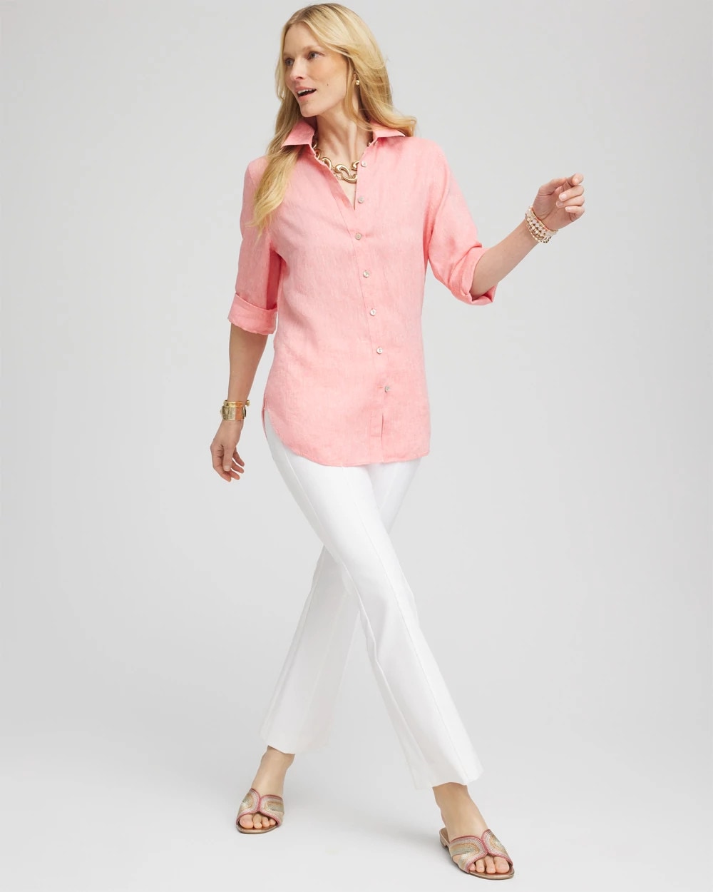 Chico's Quality - Lightweight Juliet Flared Ankle Pants Alabaster