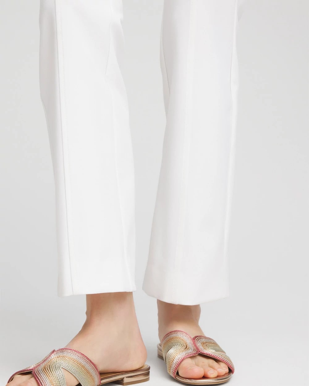 Chico's Quality - Lightweight Juliet Flared Ankle Pants Alabaster