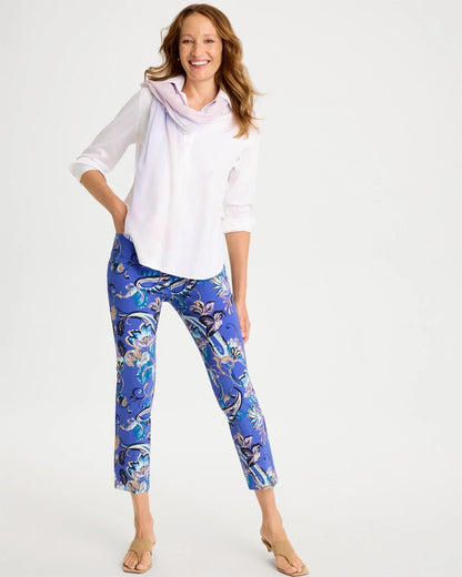 Chico's Top Pick - Brigitte™ Slim Mae Paisley Crop Pant Amparo Blue
