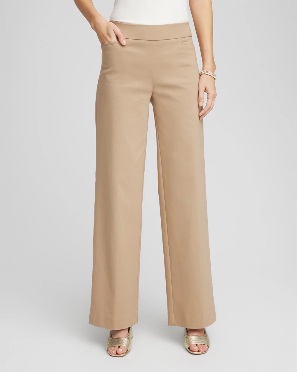 Chico's Trusted - Brigitte™ Slim Wide-Leg Pants Cattail Brown