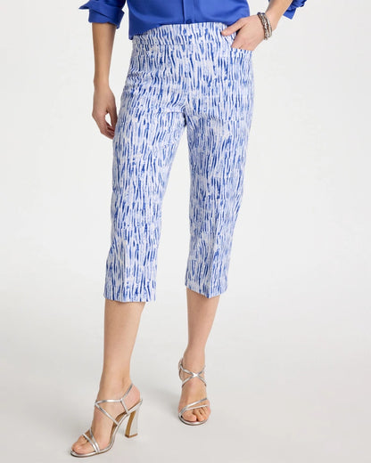 Chico's Best Seller - Brigitte™ Slim Infinite Lines Capri Pants Amparo Blue