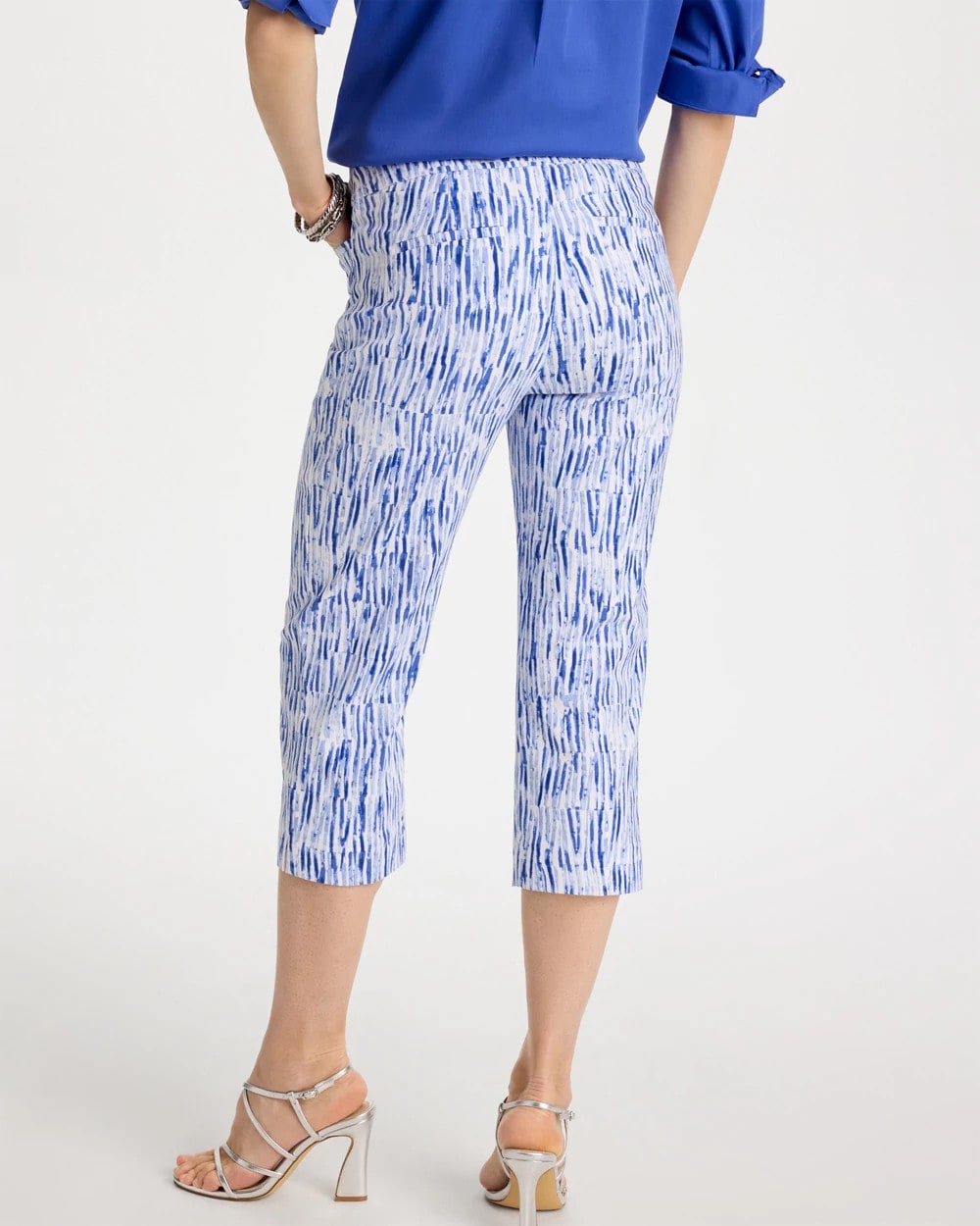 Chico's Best Seller - Brigitte™ Slim Infinite Lines Capri Pants Amparo Blue