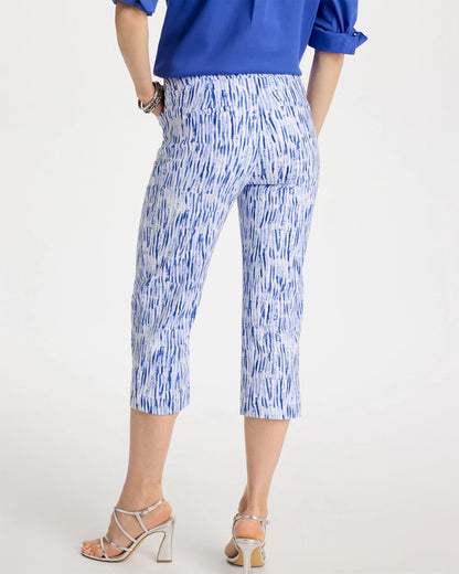 Chico's Best Seller - Brigitte™ Slim Infinite Lines Capri Pants Amparo Blue