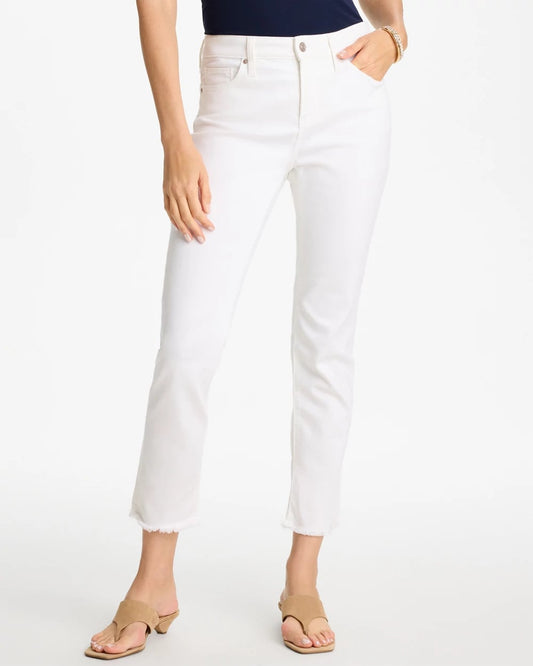Chico's Best Price - No-Stain Girlfriend Frayed Ankle Jeans Alabaster