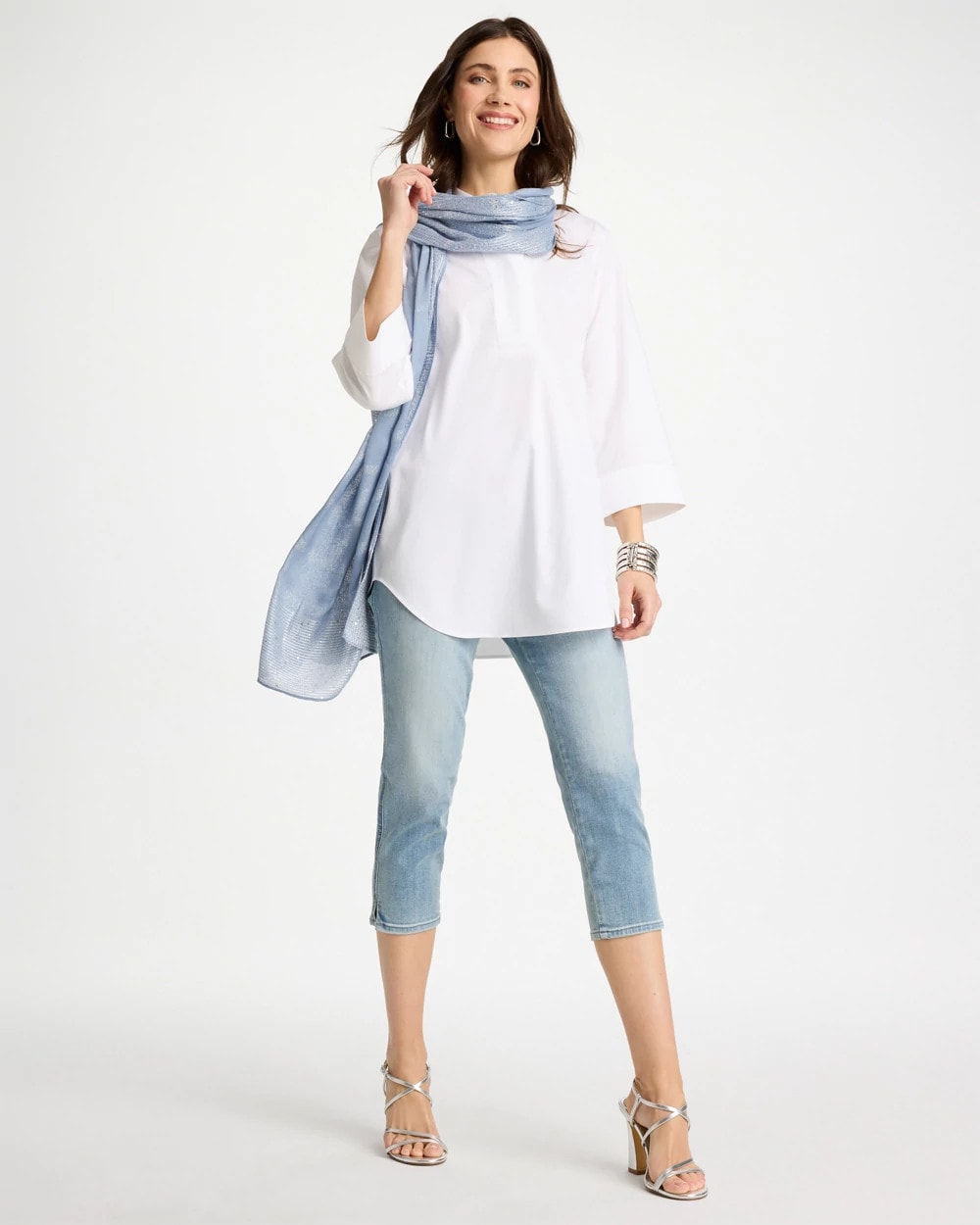 Chico's Trusted - Pull-On Capri Jeans Printemps Indigo