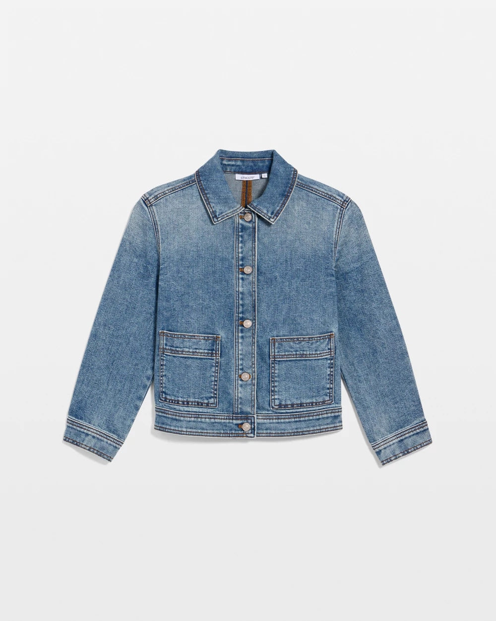 Chico's Smart Buy - Denim Cropped Trucker Jacket Sakura Indigo