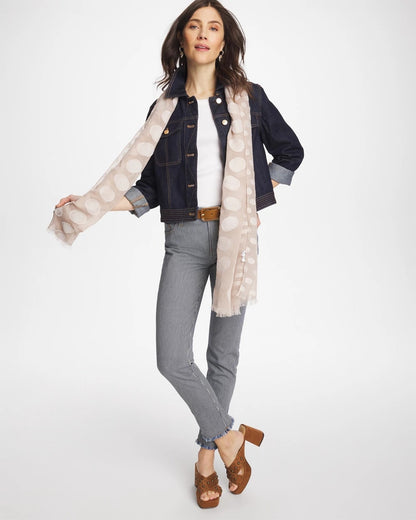 Chico's Best Price - Pinnacle Stripe Girlfriend Ankle Jeans Denim