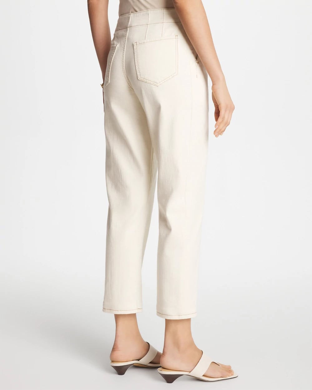 Chico's Deals - Pull-On Boyfriend Utility Cropped Jeans Natural Seeded