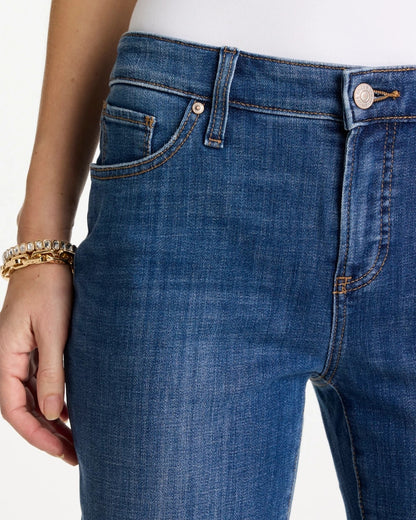 Chico's Sale - Girlfriend Slim Frayed Ankle Jeans Kailua Indigo
