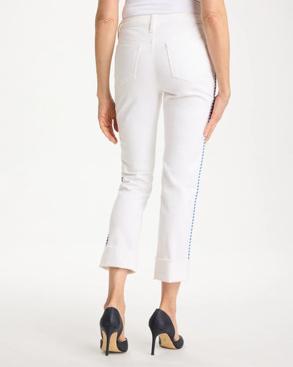 Chico's Premium - Girlfriend Roll Cuff Crop Jeans Alabaster