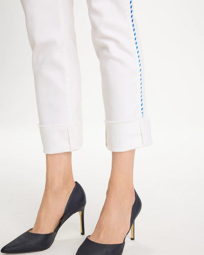 Chico's Premium - Girlfriend Roll Cuff Crop Jeans Alabaster