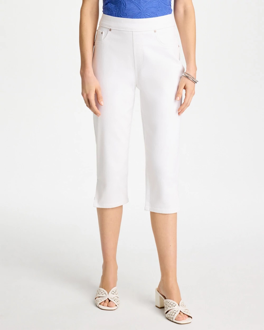 Chico's Latest - Pull-On Capri Jeans Alabaster