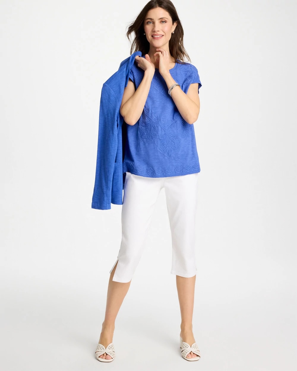 Chico's Latest - Pull-On Capri Jeans Alabaster