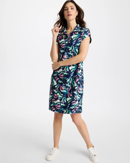 Chico's Deals - Zenergy® UPF Blooms Polo Dress Blossom