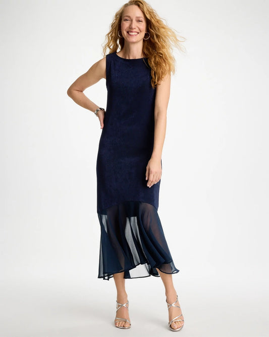 Chico's Everyday - Travelers™ Chiffon Hem Dress Travelers India Ink