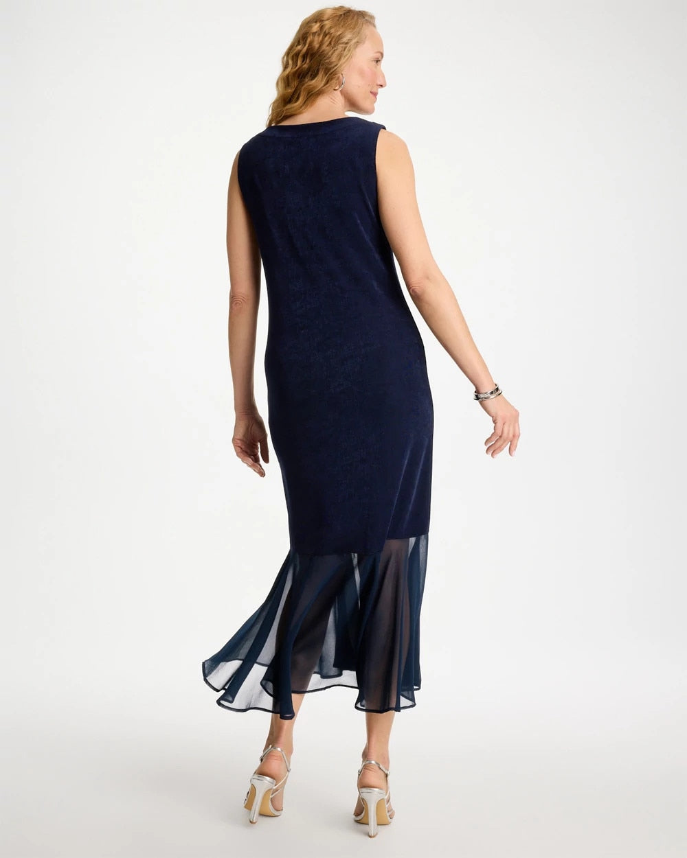 Chico's Everyday - Travelers™ Chiffon Hem Dress Travelers India Ink