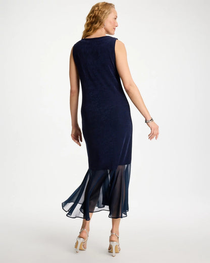 Chico's Everyday - Travelers™ Chiffon Hem Dress Travelers India Ink