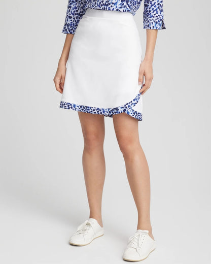 Chico's Value - UPF Neema Printed Hem Skort Rich Cobalt