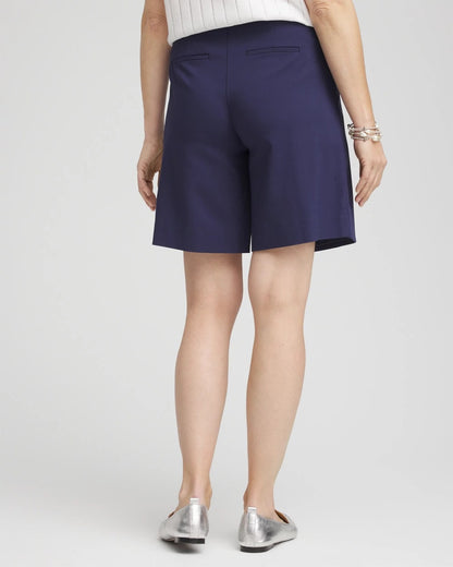 Chico's Best Seller - Brigitte™ Pull-On Asymmetrical Wrap Skort Passport Blue