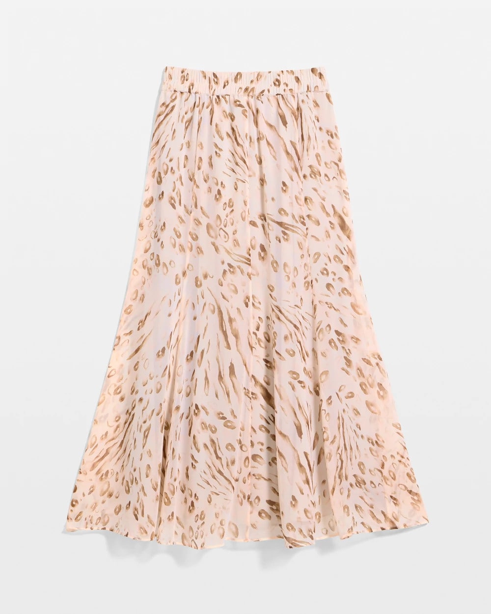 Chico's Value - Cheetah Pull-On Godet Skirt Sweet Blossom