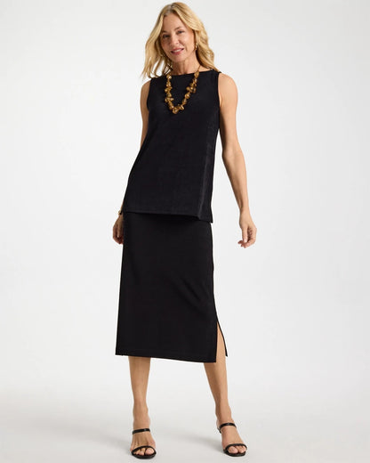 Chico's Essential - Travelers™ Midi Skirt Travelers Black